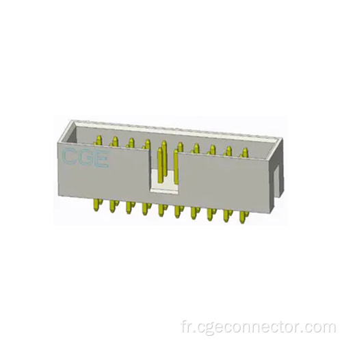 Connecteur d&#39;en-tête de la boîte à double ligne de 2,54 mm